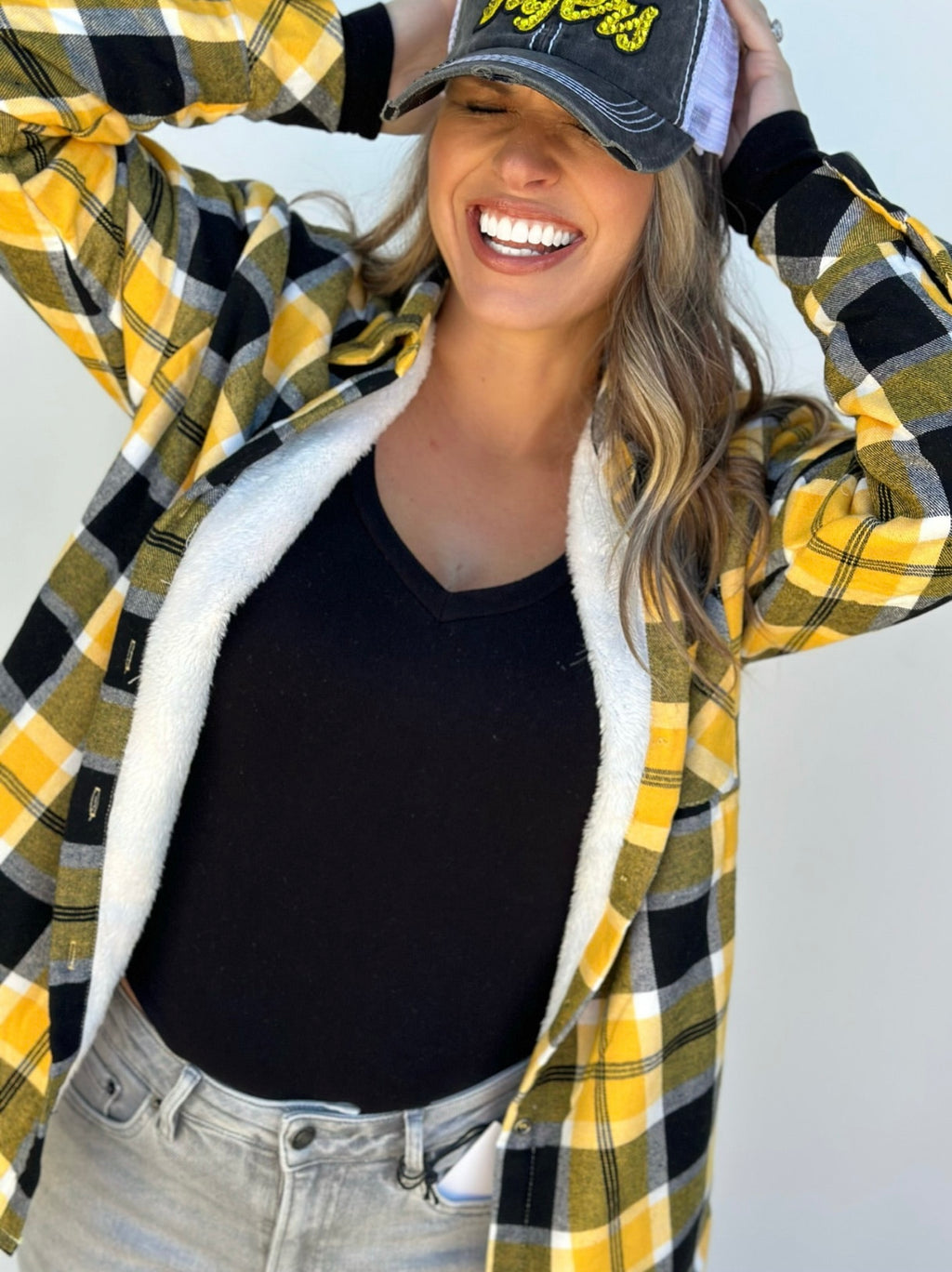 Black & Gold Shacket – Game Day by Love Letters
