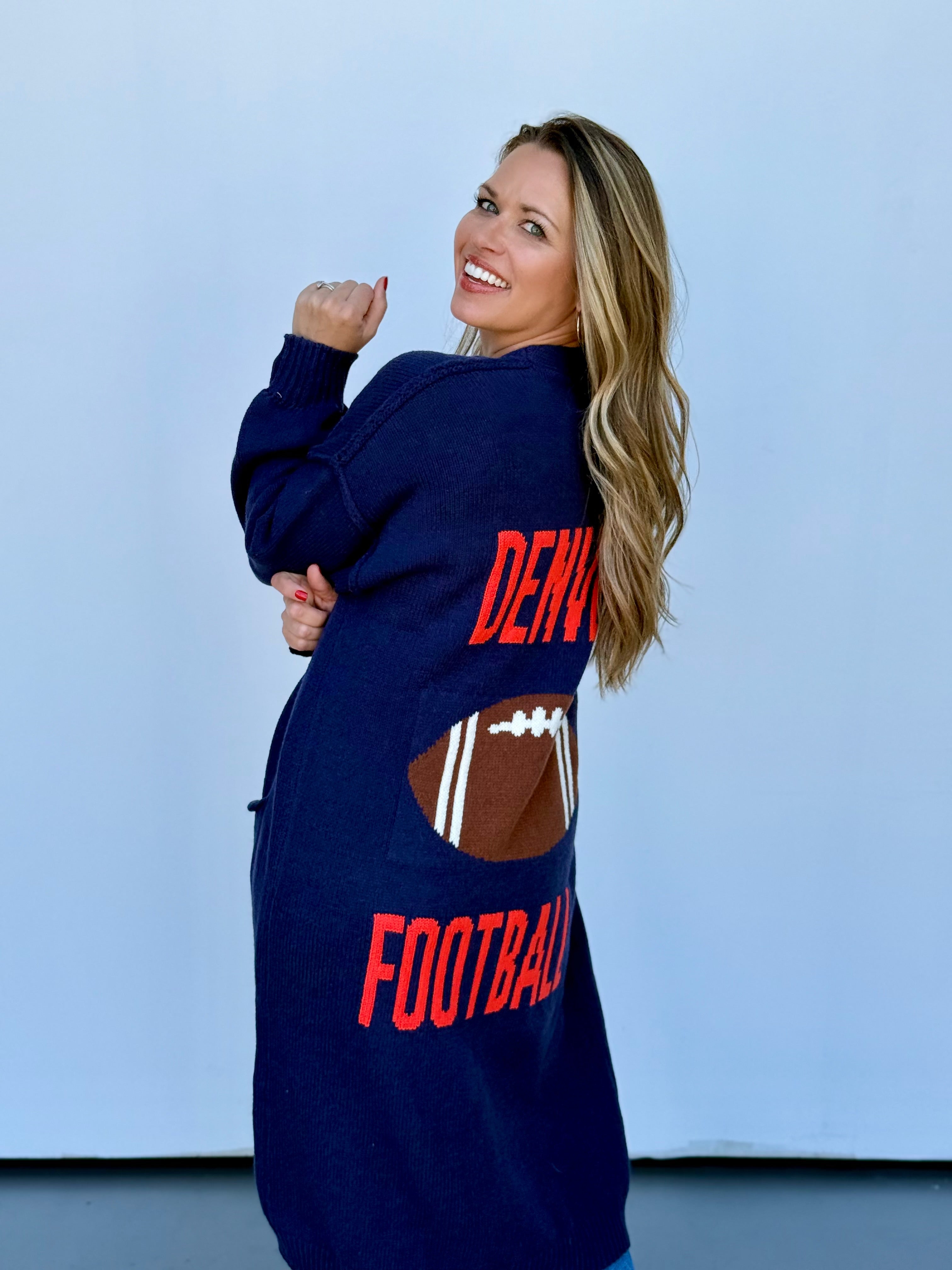Denver Football Cardigan