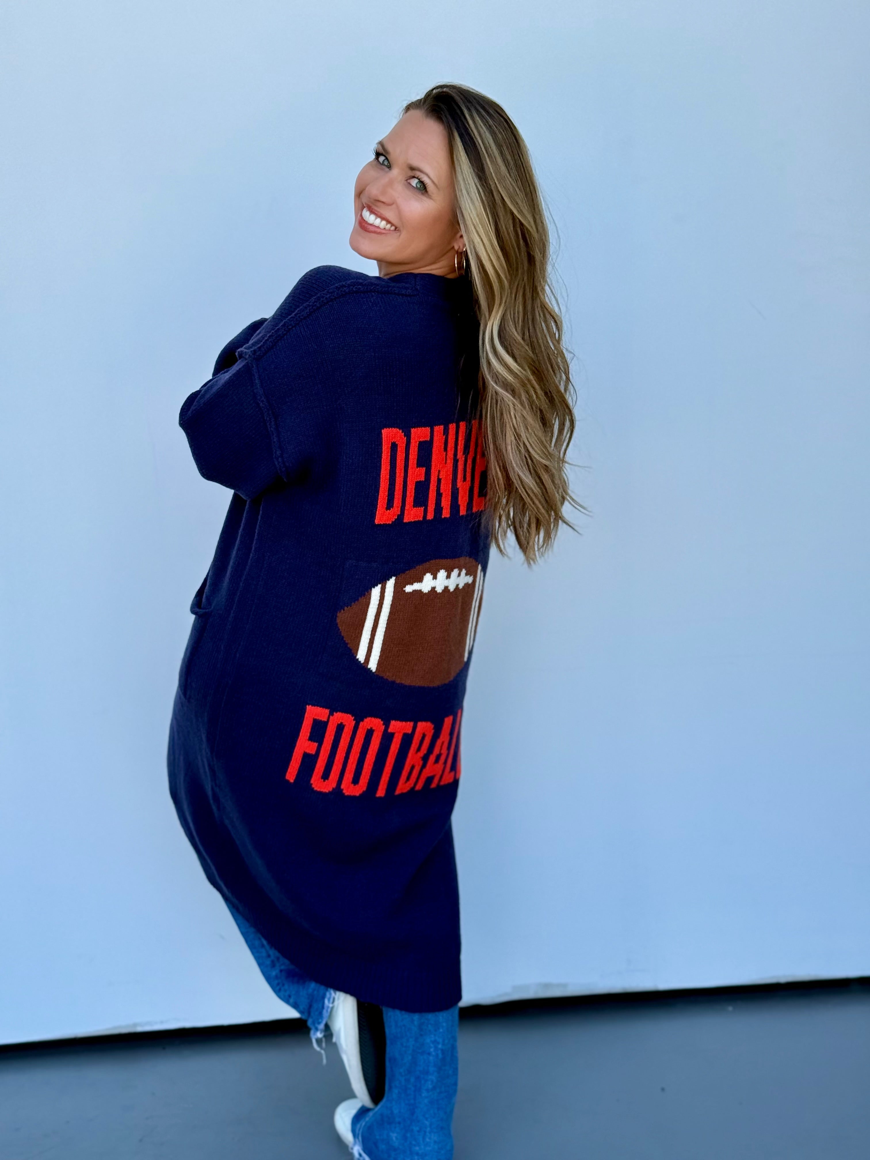 Denver Football Cardigan