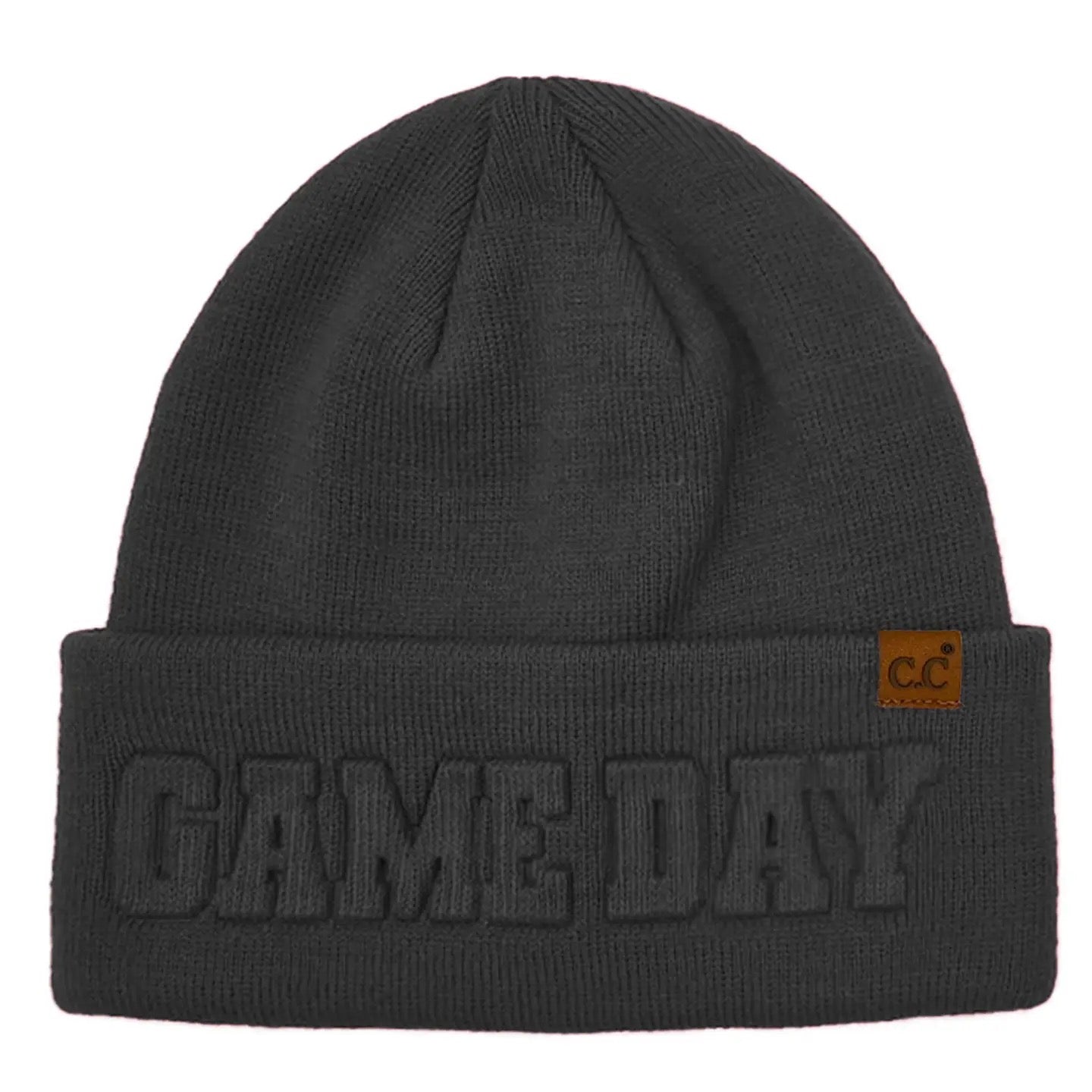 Game Day Embossed Cuff Beanie