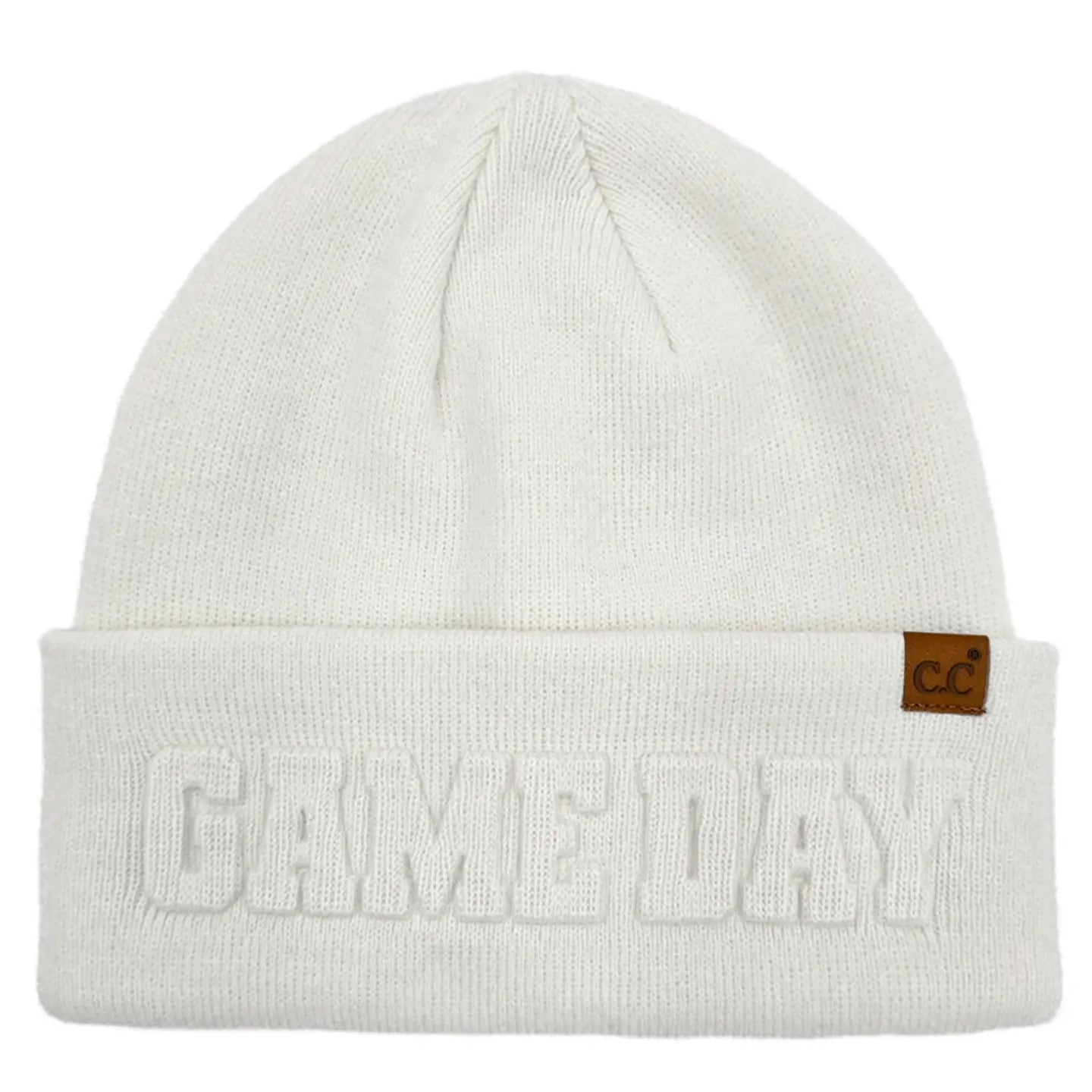 Game Day Embossed Cuff Beanie