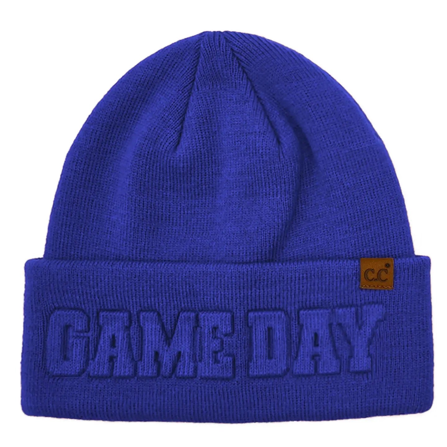 Game Day Embossed Cuff Beanie